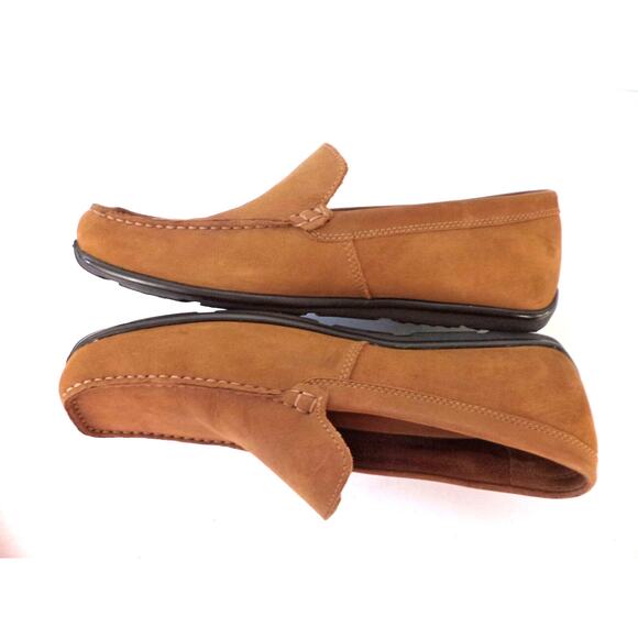 IZOD Apex Mens 11M Brown Leather Loafer Shoe Amazonas Rubber Sole BRAZIL - Picture 4 of 7